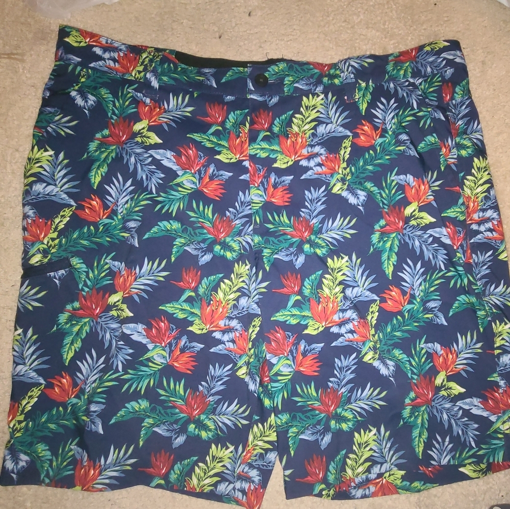 Hawke & Co Men's Floral Print Shorts - Blue, Green, Red